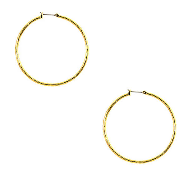 Anne Klein Gold-Tone Hoop Pierced Earrings - image 