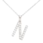 Gianni Argento Silver Initial Pendant Necklace - N - image 1
