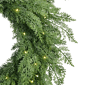 Puleo International Pre-Lit Flocked Wreath w/ Twinkle Rice Lights - image 4