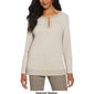 Womens Ella Rafaella&#174; Long Sleeve Split Hardware Neck Sweater - image 4