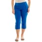 Womens Zac & Rachel Pull On Snap Button Hem Crop Pants - image 1