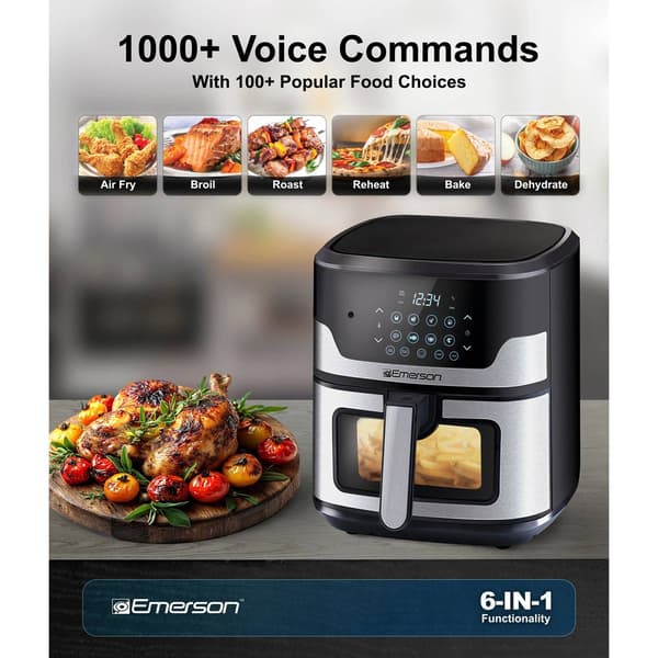 Emerson Smartvoice 5.3 Quart Air Fryer