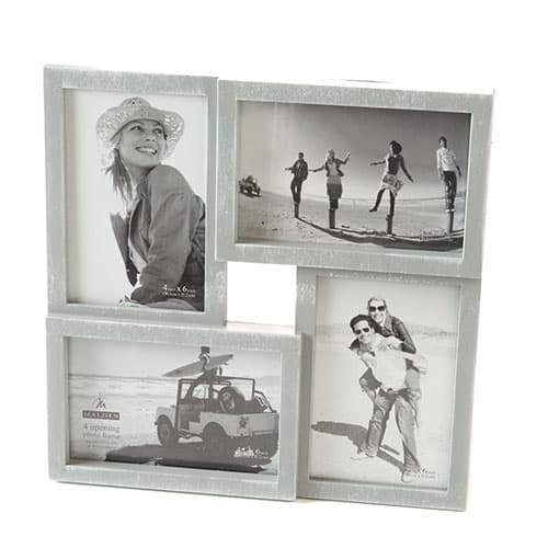Malden Puzzle 4 Opening Grey Collage Frame - 4x6 - image 
