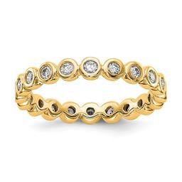 Endless Affection(tm) Gold Bezel Set Eternity Band