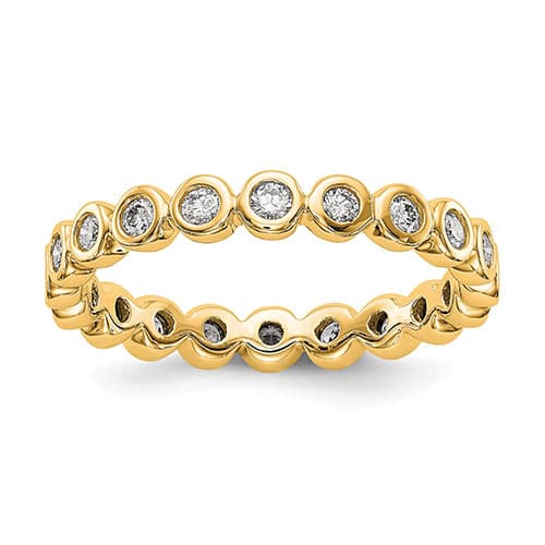 Endless Affection(tm) Gold Bezel Set Eternity Band - image 