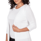 Petite Emaline Verde Grove I 3/4 Sleeve Pointelle Cardigan - image 4