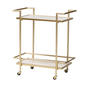 Baxton Studio Louise Glam & Luxe White Marble 2-Tier Wine Cart - image 1