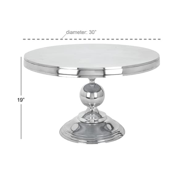9th & Pike&#174; Silver Aluminum Traditional Coffee Table