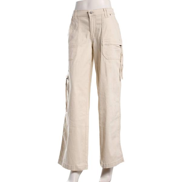 Juniors Celebrity Pink Twill Mid Rise Zipper Cargo Pants - image 