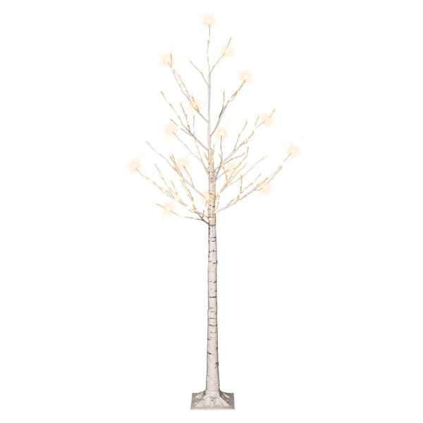 Puleo International 6ft. Pre-Lit Artificial Twig Christmas Tree