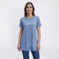 Womens Bobeau Short Sleeve Coastal Seashell Babydoll Tee - image 2