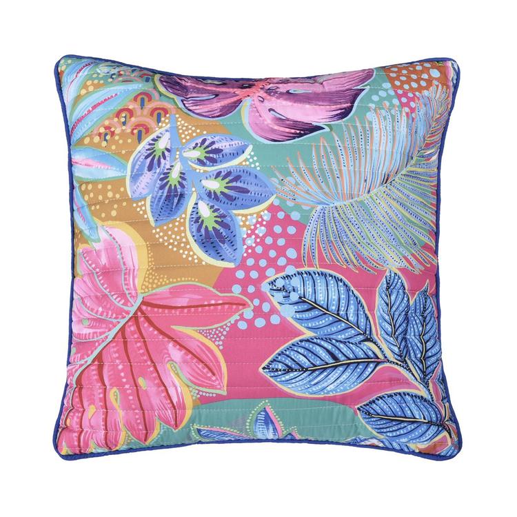 J. Queen New York Hanalei 18in. Square Quilted Decor Throw Pillow