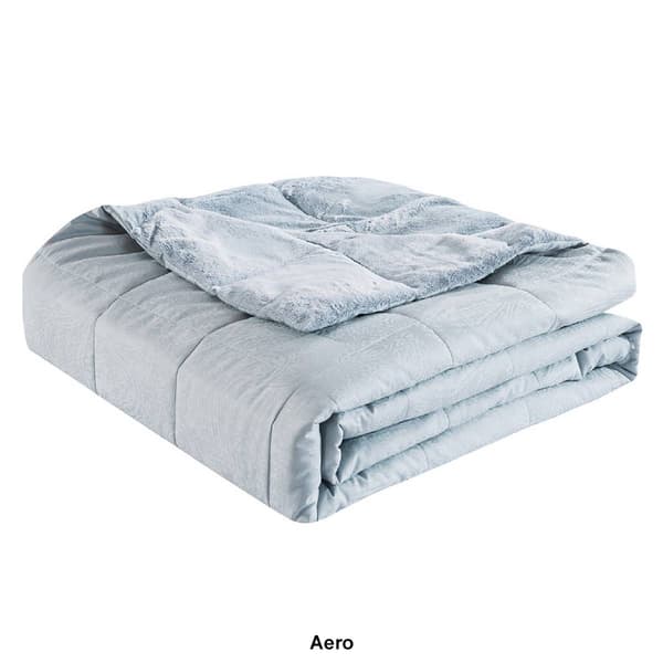 Wesley Mancini Cozy Reversible Jacquard Blanket