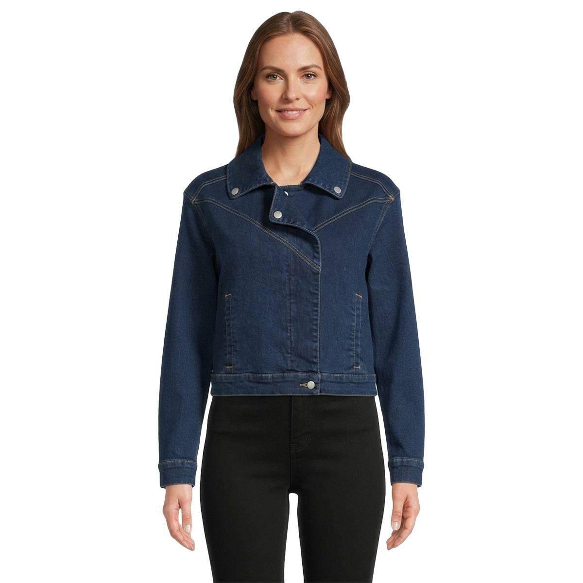Womens Baccini Long Sleeve Cropped Denim Jacket