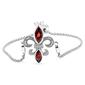 Haus of Brilliance Red Garnet & Diamond Accent Bolo Bracelet - image 1
