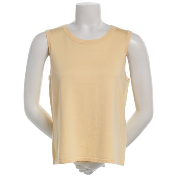 Womens Ninety Clothing Crew Neck Solid Tank Top - image 