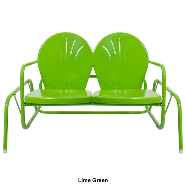 Northlight Seasonal Retro Metal Tulip Double Glider Patio Chair