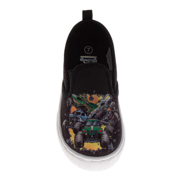 Little Boys Monster Jam Monster Truck  Slip On Canvas Sneakers