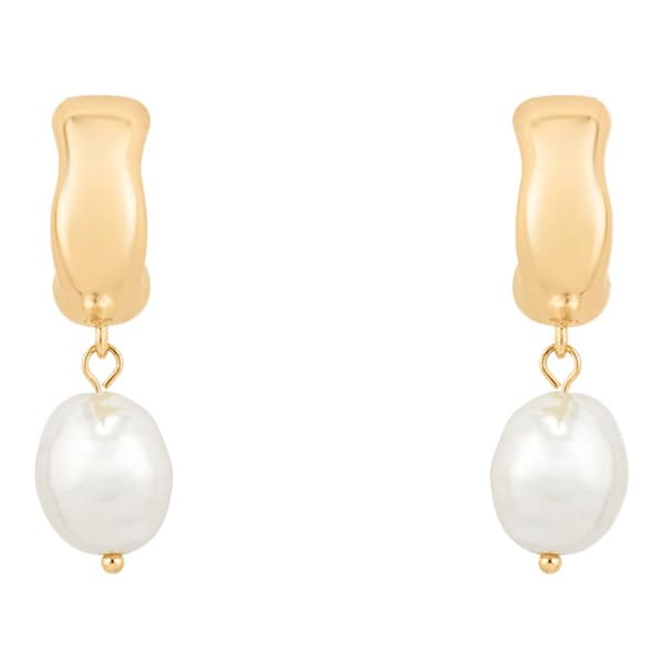 Design Collection Gold-Tone Pearl Chip Drop Earrings
