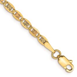 Gold Classics&#40;tm&#41; 2.75mm. 14k Tri-Color Valentino Bracelet