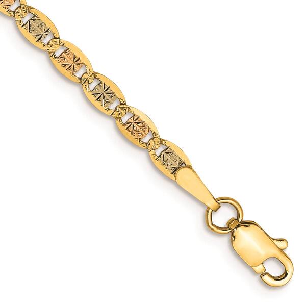 Gold Classics&#40;tm&#41; 2.75mm. 14k Tri-Color Valentino Bracelet - image 