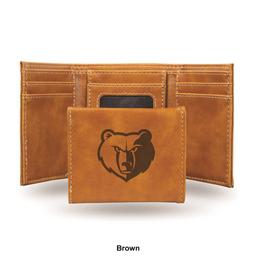 Mens NBA Memphis Grizzlies Faux Leather Trifold Wallet