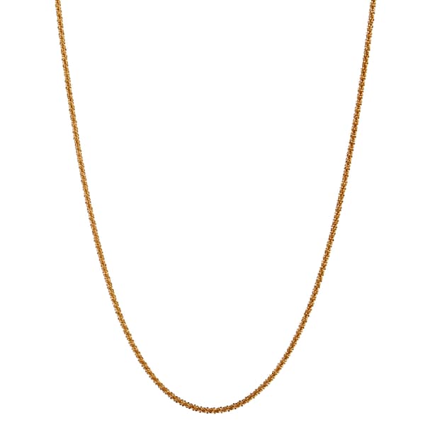 Design Collection Gold Plated Popcorn Necklace - image 