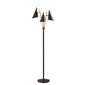 HomeRoots 66 Black And Gold Metal Three Light Novelty Floor Lam - image 1