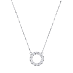 Saffron Moissanite Diamond Eternity Circle Necklace