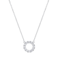 Saffron Moissanite Diamond Eternity Circle Pendant Necklace - image 1