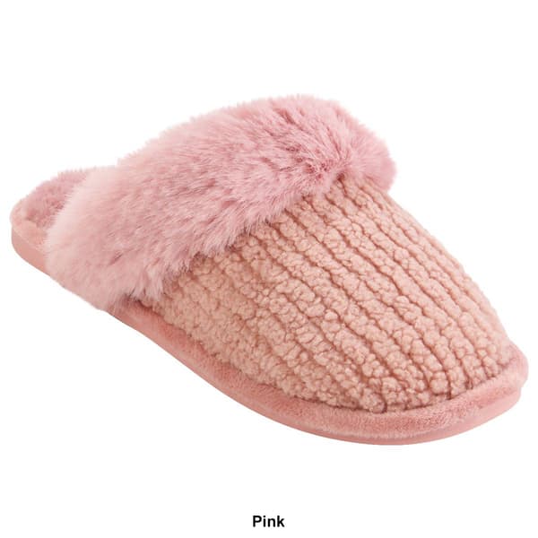 Womens Aerosole Cozy Faux Fur Clog Slippers