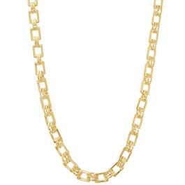 Design Collection Gold-Tone Square Link Chain Necklace