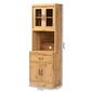 Baxton Studio Laurana Oak Brown Wood Kitchen Cabinet & Hutch - image 8