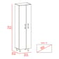 FM FURNITURE Norway Black Broom Closet Pantry - image 8