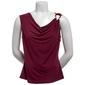 Juniors A. Byer Drape Neck Top with Hardware - image 1