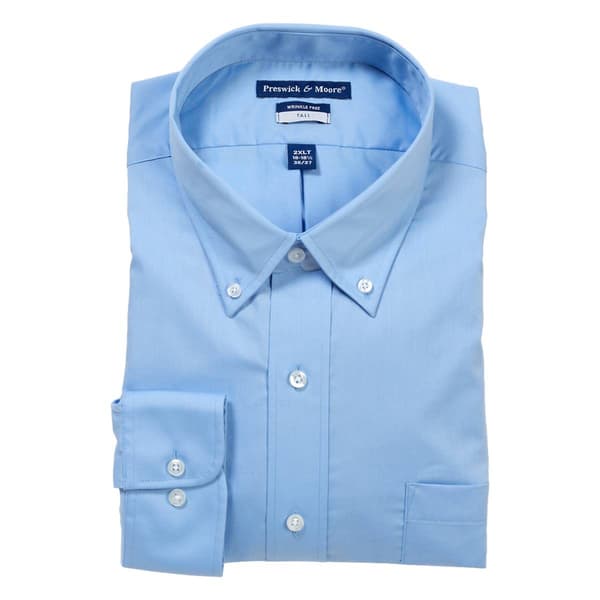 Mens Big & Tall Preswick & Moore Dress Shirt - Della Robbia - image 