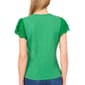 Womens Cece Short Crochet Sleeve Crew Neck Blouse - image 2