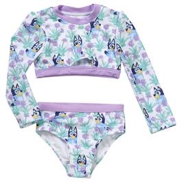 Toddler Girl 2pc. Bluey(tm) 2pc. Cropped Rashguard Swim Set