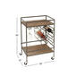 9th & Pike&#174; Chinese Fir And Metal Industrial Bar Cart - image 6