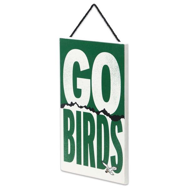 Open Road Eagles Slogan Small Hanging Wood