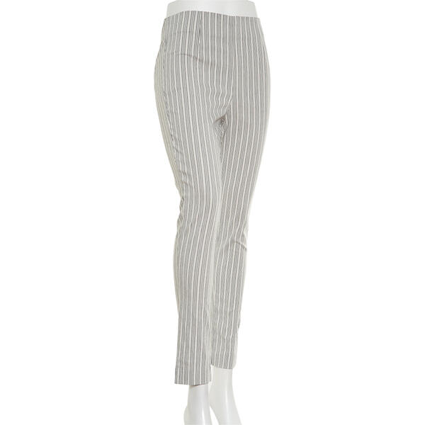 Juniors Leighton High Waist Skinny Millennium Stripe Pants - Oat - image 