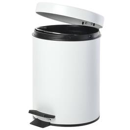 Heritage 5-Liter Matte White Trash Can with Soft Close Lid