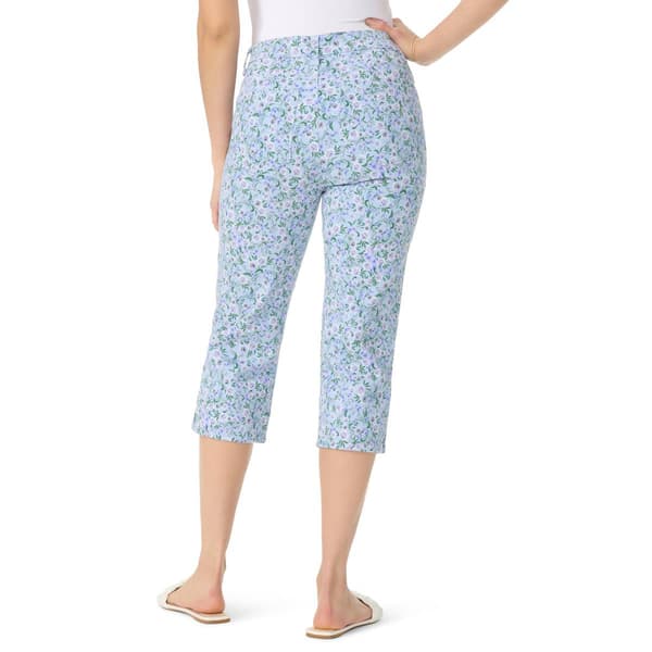 Womens Gloria Vanderbilt Amanda Ditsy Floral Split Hem Capris