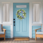 Northlight 26in. Hyacinths & Hydrangea Fern Spring Wreath - image 3