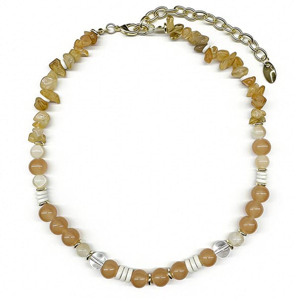 Ashley Cooper(tm) Organic Shape Faux Stone Beaded Necklace - image 