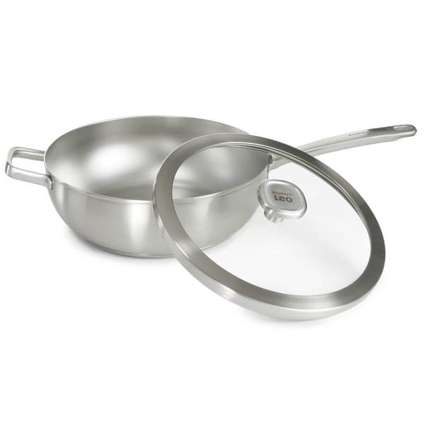 BergHOFF Graphite Stainless Steel 11in. Wok Pan w/ Glass Lid