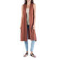 Womens 24/7 Comfort Apparel Long Cardigan Vest with Side Slit - image 1