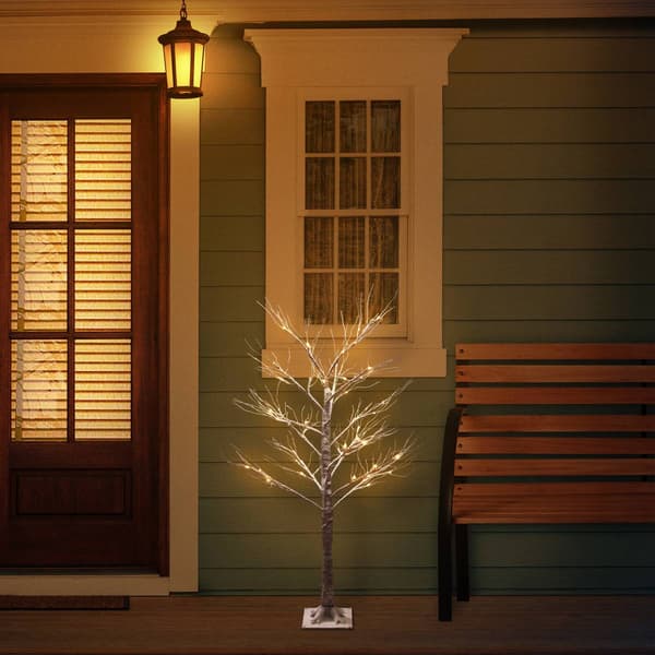 Puleo International 4ft. Pre-Lit Artificial Christmas Twig Tree