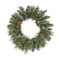 National Tree 24in. North Conway Wreath w/ 50 White LED Lights - image 1