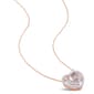 Gemstone Classics&#8482; 10kt. Rose Gold Double Heart Necklace - image 3